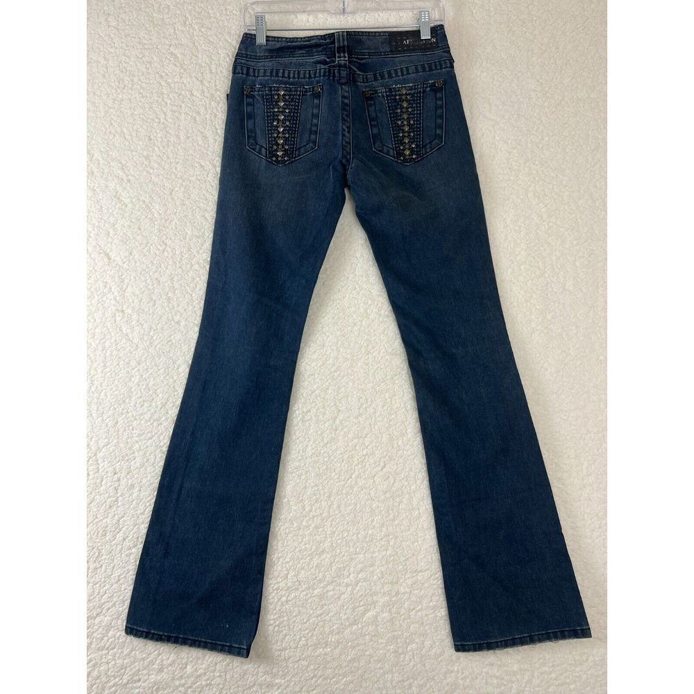 AFFLICTION Jeans‎ Women's Sz 26 x 32 Y2K Vtg Jade Stud Pocket Boot Cut Denim NWT